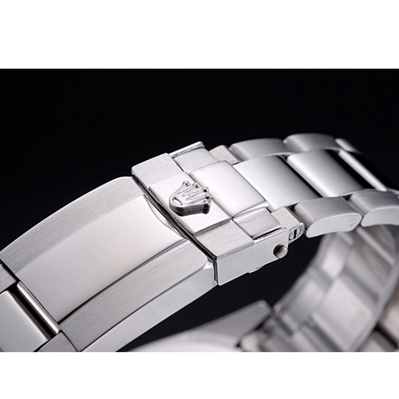 AAA Replica Watches Stainless Daytona Black Enameled Steel Rolex White Dial 0730